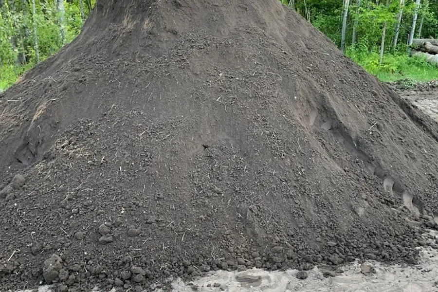 Aggregate and gravel piles