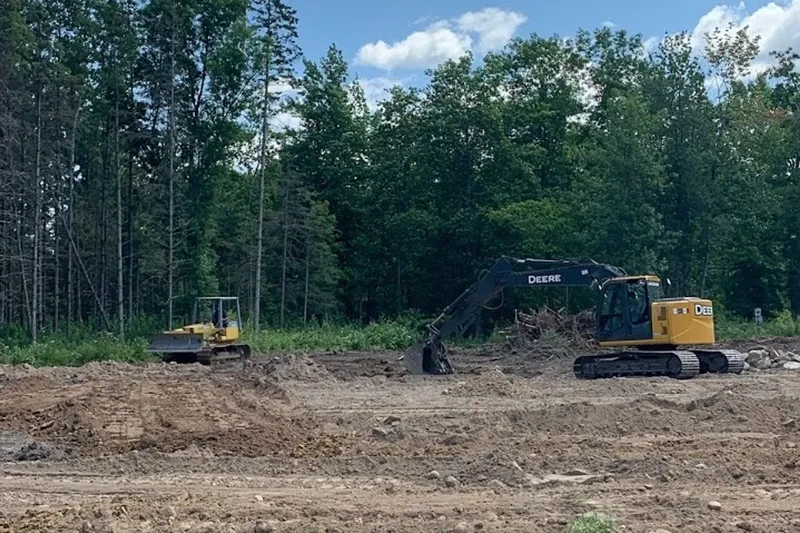 Shepard Excavating clearing a lot near Laporte, Minnesota